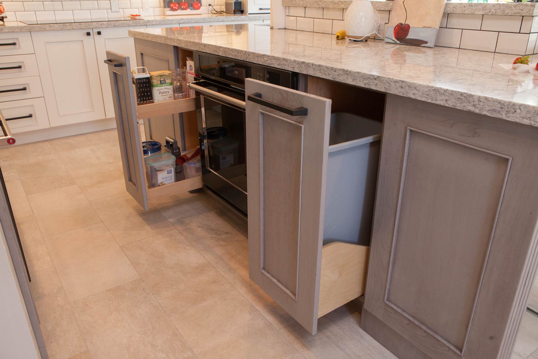Pull-out drawers in Hawaii kitchen remodel